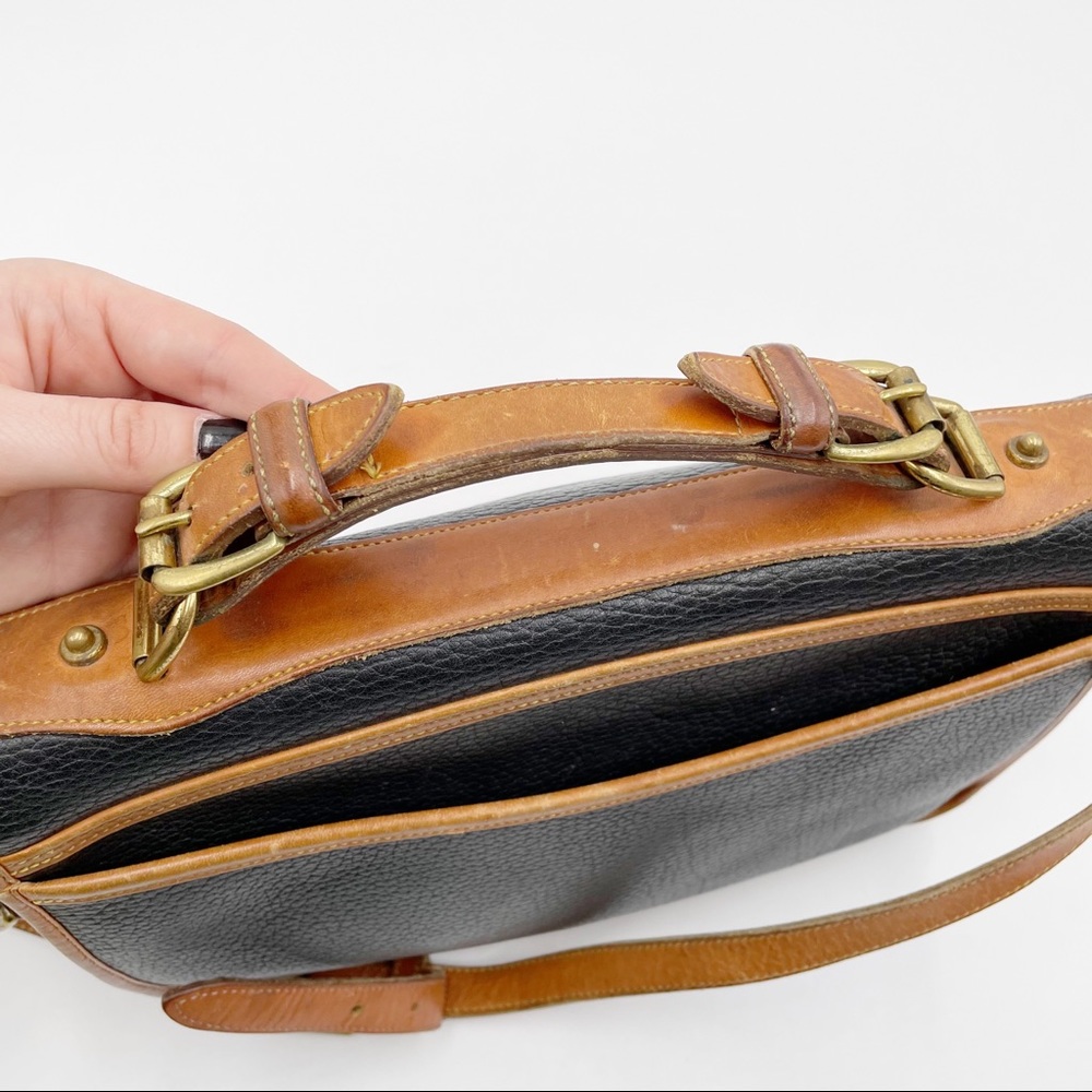 Dooney & Bourke Vintage Two Tone Leather Satchel - Picture 10 of 16